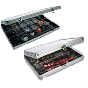 Aluminum collection showcases