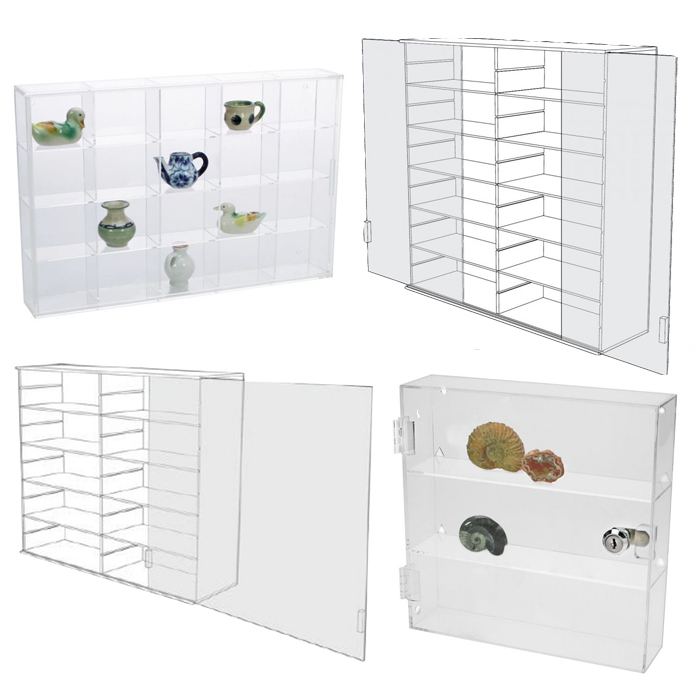 Wall display cases & cabinets
