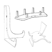Plastic display stands