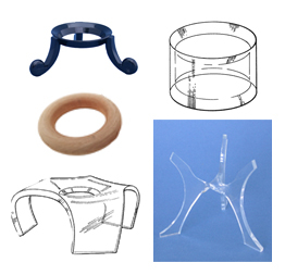 Acrylic glass rings & coasters