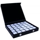 Gemstone case, 30 plastic boxes 28x28x19 mm.
