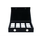 Gemstone case, 12 plastic boxes 28x28x19 mm.