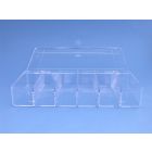 Plasic box 210 x 120 x 36 mm. with 6 compartments