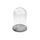 Glass dome Ø 112 mm. / H 173 mm. + bare wooden base