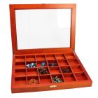 Luxury Wooden Showcase 395x305 mm. - 24 compartments