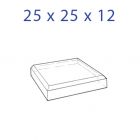 Acrylic Glass Base 25 x 25 x 12 mm. with Beveled Sides
