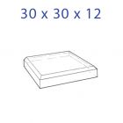Acrylic Glass Base 30 x 30 x 12 mm. with Beveled Sides 