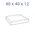 Acrylic Glass Base 40 x 40 x 12 mm. with Beveled Sides 