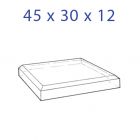 Acrylic Glass Base 45 x 30 x 12 mm. with Beveled Sides 