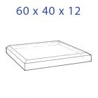 Acrylic Glass Base 60 x 40 x 12 mm. with Beveled Sides