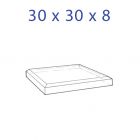 Acrylic Glass Base 30 x 30 x 8 mm. with Beveled Sides