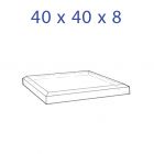 Acrylic Glass Base 40 x 40 x 8 mm. with Beveled Sides