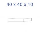 Acrylic Glass base 40 x 40 x 10 mm.