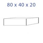 Acrylic Glass Base 80 x 40 x 20 mm. 