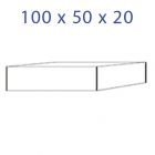 Acrylic Glass Base 100 x 50 x 20 mm.