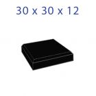 Acrylic Glass Base Black 30x30x12mm. with Beveled Sides