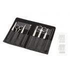 10-piece preparation set in leather case 
