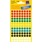 Label Ø 8 mm, diff. colours, 416 pieces