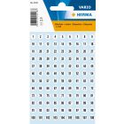 Self-adhesive notes, round Ø 8mm, white, numbered 1 - 540
