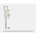 Proxxon Micromot felt polisher cylinder shape Ø 7 x 15 mm.