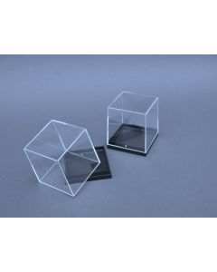 Plastic box 50 x 50 x 55 mm, black base