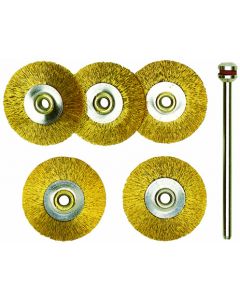 Brass brushes wheel-shaped