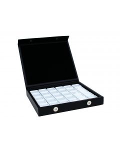 Gemstone case, 30 glass window boxes 30x30x17 mm.