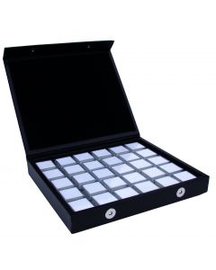 Gemstone case, 30 plastic boxes 28x28x19 mm.