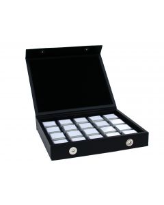 Gemstone case, 20 plastic boxes 28x28x19 mm.