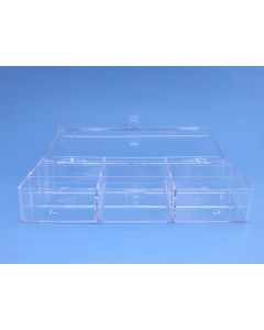 Plastic box 210 x 120 x 36 mm. with 9 compartments