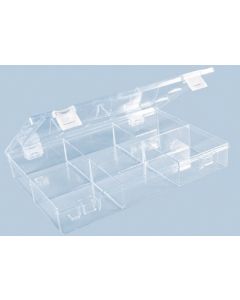 Plastic Box 335 x 225 x 55 mm. with 6 compartments