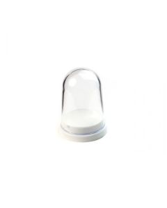 Plastic dome white base, small