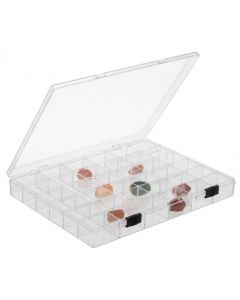 Plastic box 248 x 178 x 32 mm. with 36 compartments