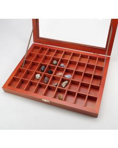 Luxury Wooden Showcase 395x305 mm. - 45 compartments