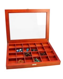 Luxury Wooden Showcase 395x305 mm. - 24 compartments
