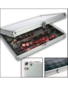 Alu. collection showcase 295x203 mm. - 3 compartments