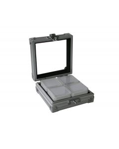 Alu. collection showcase 100x95 mm 1 compartment 4W