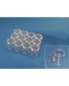 Plastic box with 12 containers