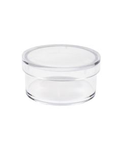 Round box Ø 46 mm, H 23 mm. 