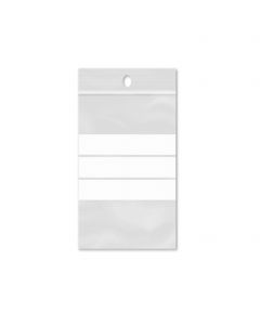 Zip Lock Bag With Writing Surface 70 x 100 mm.