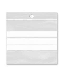 Zip Lock Bag With Writing Surface 100 x 150 mm.