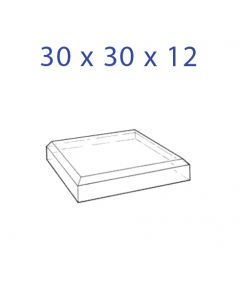 Acrylic Glass Base 30 x 30 x 12 mm. with Beveled Sides 