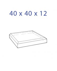 Acrylic Glass Base 40 x 40 x 12 mm. with Beveled Sides 