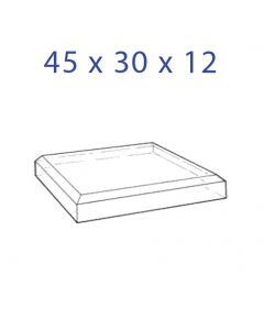 Acrylic Glass Base 45 x 30 x 12 mm. with Beveled Sides 