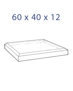 Acrylic Glass Base 60 x 40 x 12 mm. with Beveled Sides