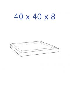 Acrylic Glass Base 40 x 40 x 8 mm. with Beveled Sides