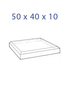 Acrylic Glass Base 50 x 40 x 10 mm. with Beveled Sides
