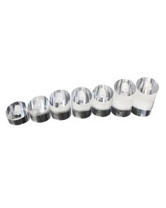 Set of 7 acrylic glass ring columns