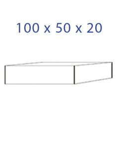 Acrylic Glass Base 100 x 50 x 20 mm.