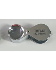 Folding magnifier 20x triplet Ø 20,5 mm.